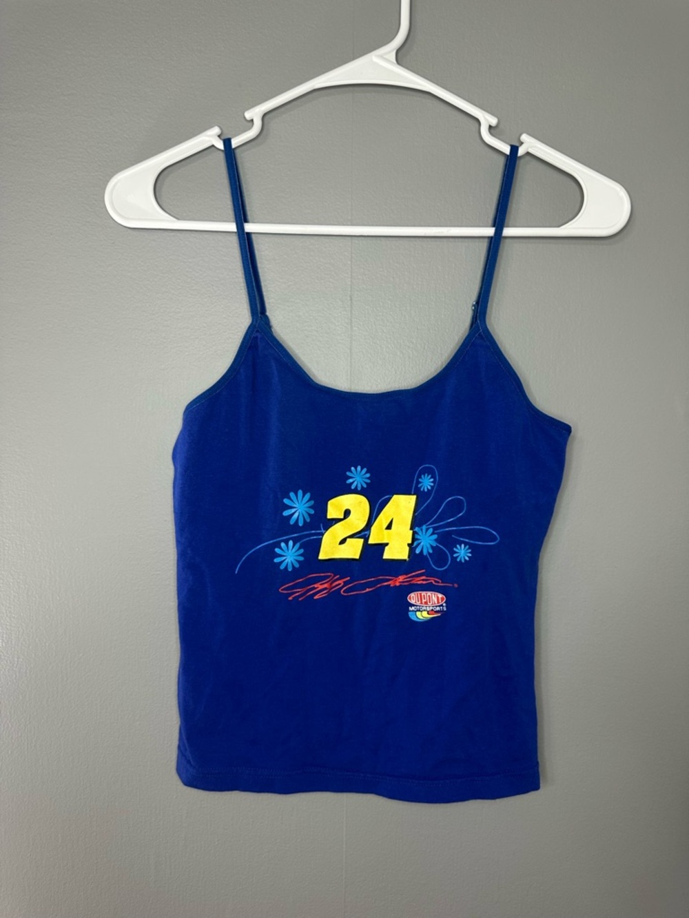 Winner Circle ladies collection, 24 Graphic Cami race car Tank Top - Blue